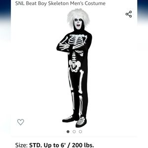 SNL Beat Boy Skeleton Men's Costume